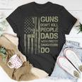 Guns Dont Kill People Dads With Pretty Daughters Humor Dad T-shirt Personalized Gifts