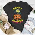 Halloween Grinsender Kürbis Horror Lustiges Spaß T-Shirt Lustige Geschenke