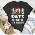 Happy 101 Days School 1St Grade Dog 100 Days Smarter Student T-shirt Personalized Gifts