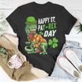 Happy St Pat-Rex Dinosaur Saint Patricks Day For Boys Girls Unisex T-Shirt Unique Gifts