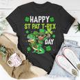 Happy St Pat Trex Day Dino St Patricks Day Toddler Boys Kids T-Shirt Funny Gifts