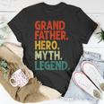 Herren Großvater Hero Myth Legend Retro Vintage Lustiger Opa T-Shirt Lustige Geschenke