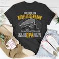 Herren Modelleisenbahn Opa Eisenbahner Modellbauer Rentner T-Shirt Lustige Geschenke