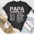 Herren Papa Stundenlohn Witzig Geschenk Lustiger Spruch Vater T-Shirt Lustige Geschenke