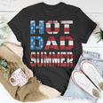 Mens Hot Dad Summer Father Patriotic Usa Flag July 4Th T-Shirt Funny Gifts