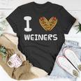 I Love Weiners Hotdogs Frankfurter Wiener Frank Sausage Bun Unisex T-Shirt Unique Gifts