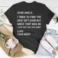 I Tried To Find The Best Funny Uncle Mens Unisex T-Shirt Unique Gifts