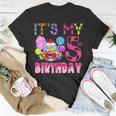 Its My 5Th Birthday Candy Candyland Birthday Girl 5 Year Old T-Shirt Funny Gifts