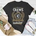 Its A Crewe Thing You Wouldnt Understand Shirt Crewe Family Crest Coat Of Arm Unisex T-Shirt Funny Gifts
