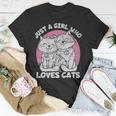 Just A Girl Who Loves Cats Cute Cat For Girls T-shirt Personalized Gifts