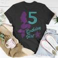 Kids Mermaid Birthday Shirt For Girls 5 Tshirt Birthday Girl Unisex T-Shirt Unique Gifts