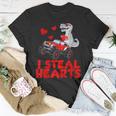 Kids I Steal Hearts Dinosaur Valentines Day For Baby Boys V2 T-Shirt Funny Gifts