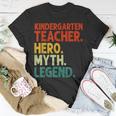 Kindergarten Lehrer Held Mythos Legende Vintage Lehrertag T-Shirt Lustige Geschenke