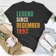 Legend Since December 1992 Retro 30Er Geburtstag T-Shirt Lustige Geschenke