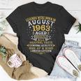 Legenden August 1963 Geboren - 59. Geburtstag T-Shirt für Jubilare Lustige Geschenke