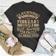 Legenden Februar 1953 T-Shirt, 70. Geburtstag Mann Vintage Design Lustige Geschenke