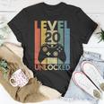 Level 20 Unlocked Funny Video Gamer 20Th Birthday Gift Unisex T-Shirt Unique Gifts