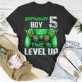 Level 5 Birthday Boy 5 Year Old Video Games Gaming T-Shirt Funny Gifts