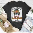 Loud And Proud Basketball Bestie Messy Bun Bleached T-shirt Personalized Gifts