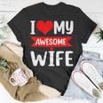 I Love My Wife Red Heart Valentines Day Matching Couple V2 T-Shirt Funny Gifts