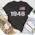 Made in 1948 T-Shirt mit Amerikanischer Flagge, Vintage Geburtstag Lustige Geschenke