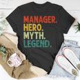 Manager Held Mythos Legende Retro Vintage Manager T-Shirt Lustige Geschenke