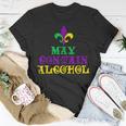 May Contain Alcohol Mardi Gras V2 T-Shirt Funny Gifts