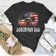 Mens Fun Doberman Dad American Flag Father’S Day Bbnk Unisex T-Shirt Unique Gifts
