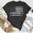 Mens Pawdre Best Dog Dad Ever Us Flag Dog Paw Tee Dog Lover Unisex T-Shirt Unique Gifts