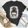 Mimi Life Women Messy Bun Leopard Decor Grandma Unisex T-Shirt Unique Gifts