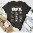 Multitalent Opa T-Shirt mit lustigen Icons, Shirt für Großväter Lustige Geschenke