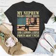 My Nephew Wears Combat Boots Military Proud Army Uncle Gift For Mens Unisex T-Shirt Unique Gifts