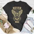 Never Underestimate The Power Of Bragg Personalized Last Name Unisex T-Shirt Funny Gifts
