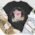 Nur Ein Mädchen Das Schweine Liebt Landwirtschaft T-Shirt Lustige Geschenke