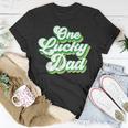 One Lucky Dad Retro Vintage St Patricks Day T-Shirt Funny Gifts