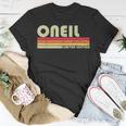 Oneil Surname Funny Retro Vintage 80S 90S Birthday Reunion Unisex T-Shirt Unique Gifts