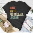 Mens Pickleball Man Myth Legend Fathers Day Vintage T-Shirt Funny Gifts