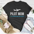 Pilot Mom Funny Cute Airplane Aviation Gift V2 Unisex T-Shirt Unique Gifts