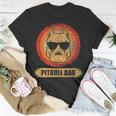 Pitbull Dad Dog With Sunglasses Pit Bull Father & Dog Lovers T-shirt Personalized Gifts