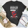 Pooldead Installing Muscles Please Wait T-Shirt Lustige Geschenke