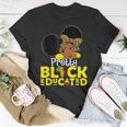 Pretty Black And Educated Black History Month Queen Girls T-Shirt Funny Gifts