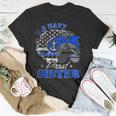 Proud Coast Guard Sister Us Navy Mother Messy Bun HairUnisex T-Shirt Unique Gifts
