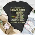 Proud Grandson Of A Vietnam Veteran American Flag Unisex T-Shirt Unique Gifts