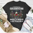 Proud Grandson Of A World War 2 Veteran Military Vets Family T-shirt Funny Gifts