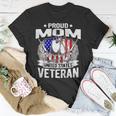 Proud Mom Of A Us Veteran - Dog Tags Military Mother T-shirt Funny Gifts