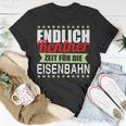 Rentner Eisenbahn Geschenk Rente Modelleisenbahn T-Shirt Lustige Geschenke