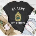Retired Army Sergeant First Class Military Veteran Retiree T-shirt Funny Gifts