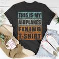 Retro Aircraft Mechanic Airplanes Technician Engineer Planes Unisex T-Shirt Unique Gifts