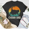 Retro Vintage Style Fat Daddy Cat Meme Chonk Cat Dad T-Shirt Funny Gifts