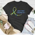 Ribbon World Down Syndrome Day V2 Unisex T-Shirt Unique Gifts